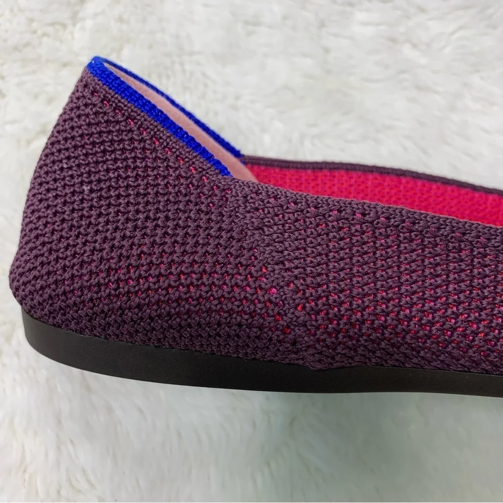 Rothy’s Women's Rare Unicorn Violet Purple The Point Flats Size 8.5 - Picture 9 of 14